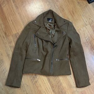 Kut from the Kloth Jacket Faux Suede Sz XS Brown